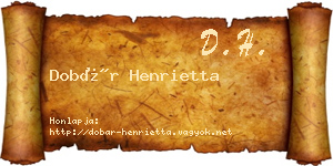 Dobár Henrietta névjegykártya