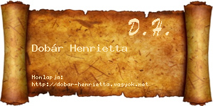 Dobár Henrietta névjegykártya