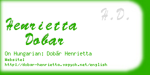 henrietta dobar business card